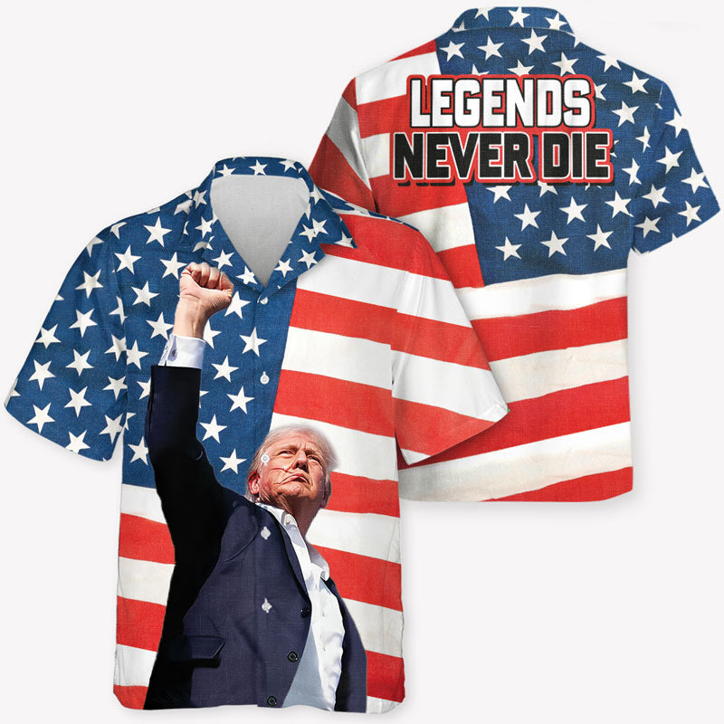 Trump Legends Never Die Hawaii Shirt, Trump Assassination, Election 2024