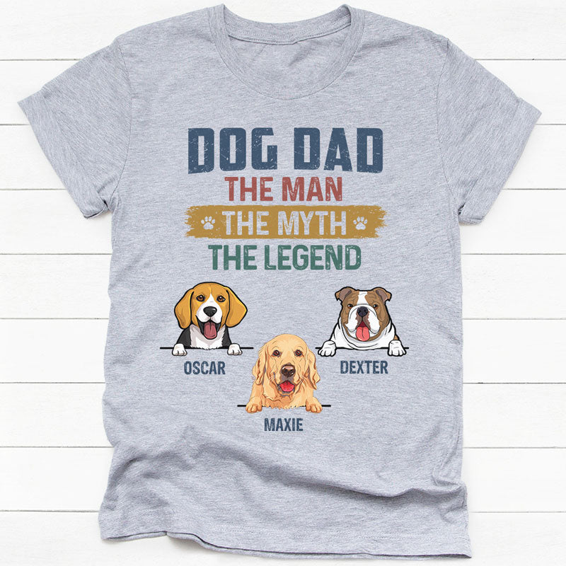 Dog Dad Dog Mom Myth Legend, Personalized Shirt, Gifts for Dog Lovers