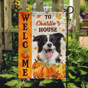 Welcome To The Pet House Fall Season, Personalized Garden Flags, Gifts For Pet Lovers, Custom Photo