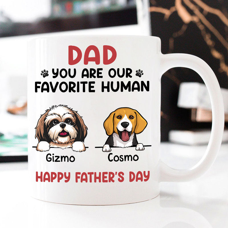 You Are My Favorite Human, Personalized Accent Mug, Gifts For Dog Lovers