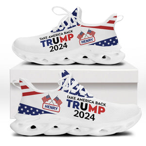 Trump Take America Back MaxSoul Shoes, Personalized Sneakers, Gift For Trump Fans, Election 2024