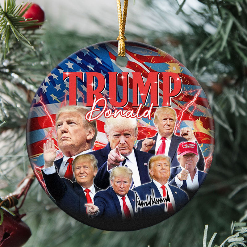 Trump Bootleg Vintage, Personalized Ornaments, Trump Ornament, Election 2024