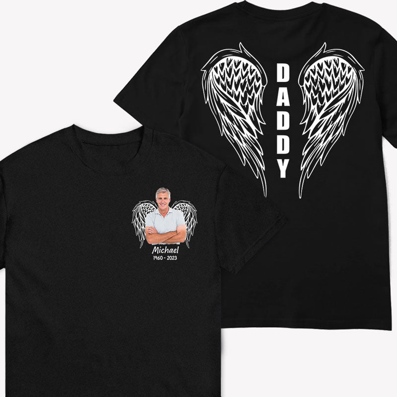 Forever In My Heart Angel Wings, Personalized Shirt, Memorial Gifts, Custom Photo