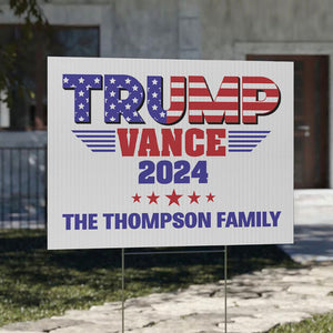 Trump Vance American Flag 2024, Personalized Yard Sign, Trump Yard Sign, Election 2024