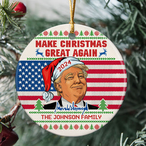 Trump Make Christmas Great Again, Personalized Ornaments, Trump Ornaments, Election 2024