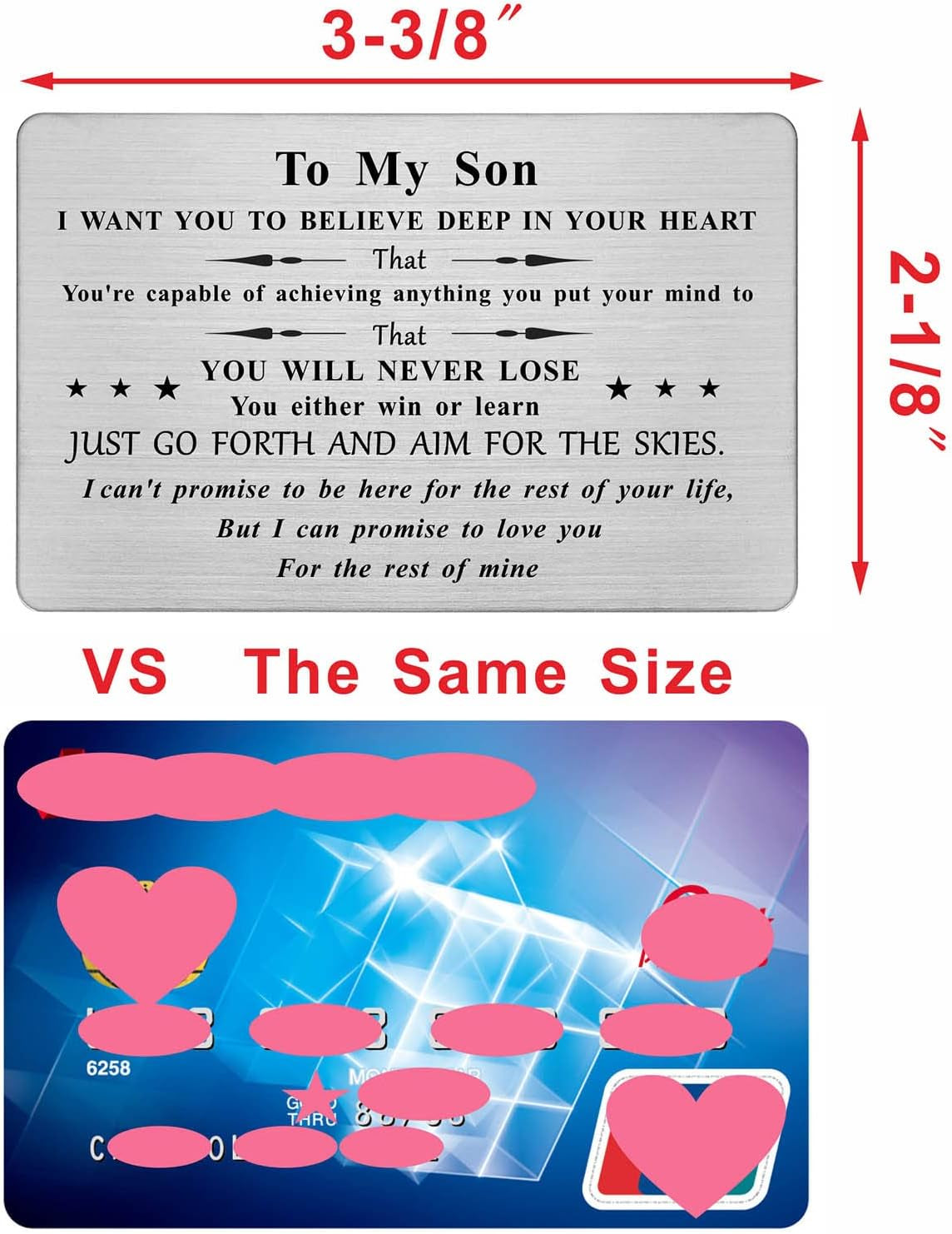 To My Son, I Want You To Believe Deep In Your Heart, Wallet Insert Card, Thank You Dad Gifts, I Love You Dad, Gifts For Father's Day, Gifts For Lovers