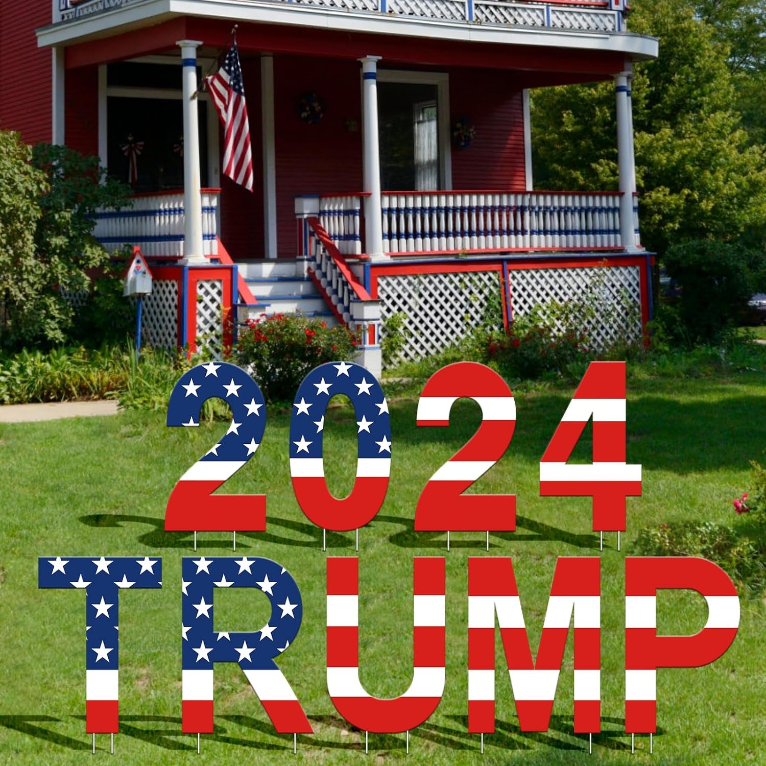 9Pcs Trump 2024 Yard Signs, Gift For Trump Fans