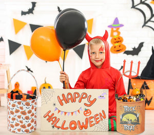 Halloween Bucket Halloween Trick or Treat Candy Bags, Halloween Candy Bags