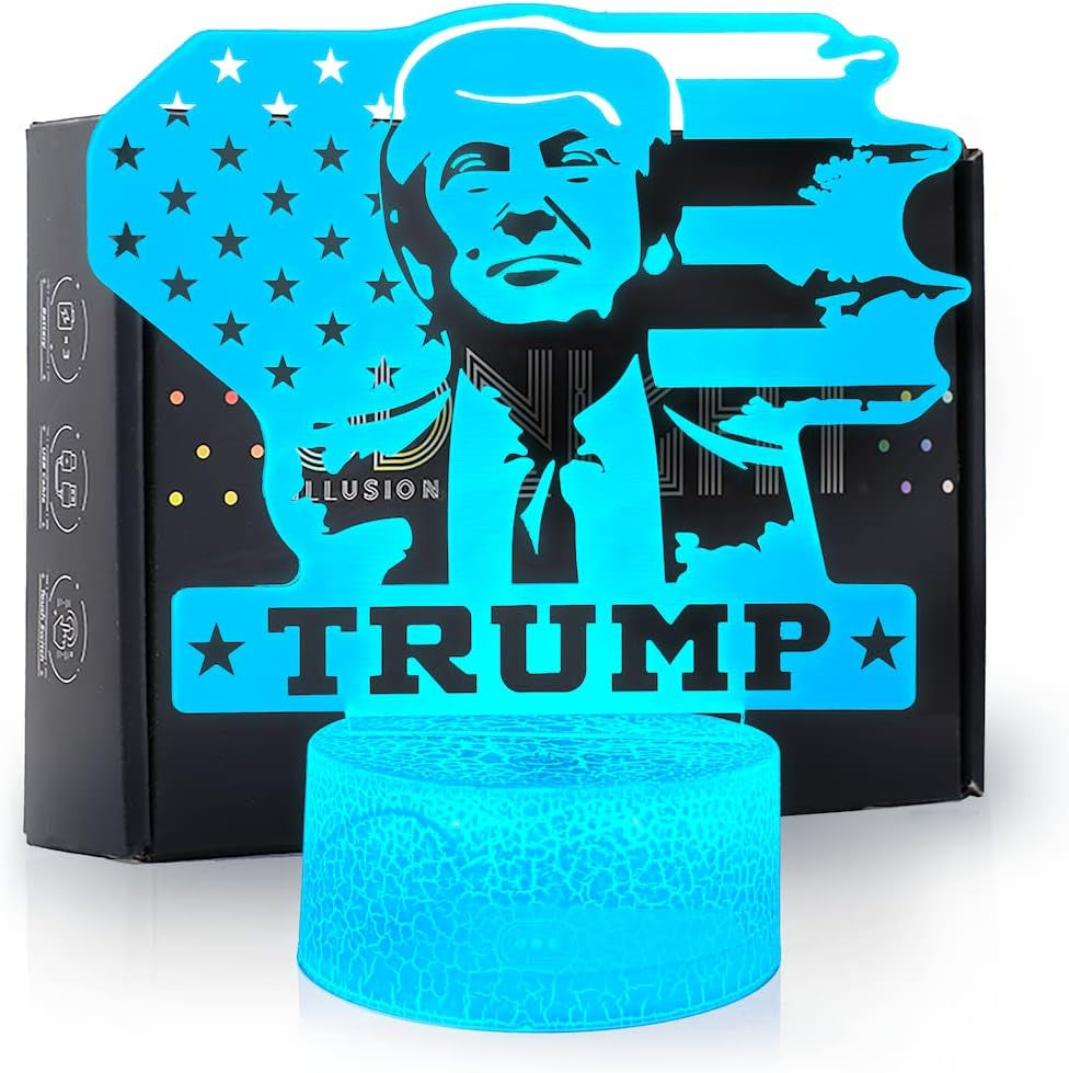 3D LED Night Light Trump 2024, Gift For Trump Fans, Election 2024