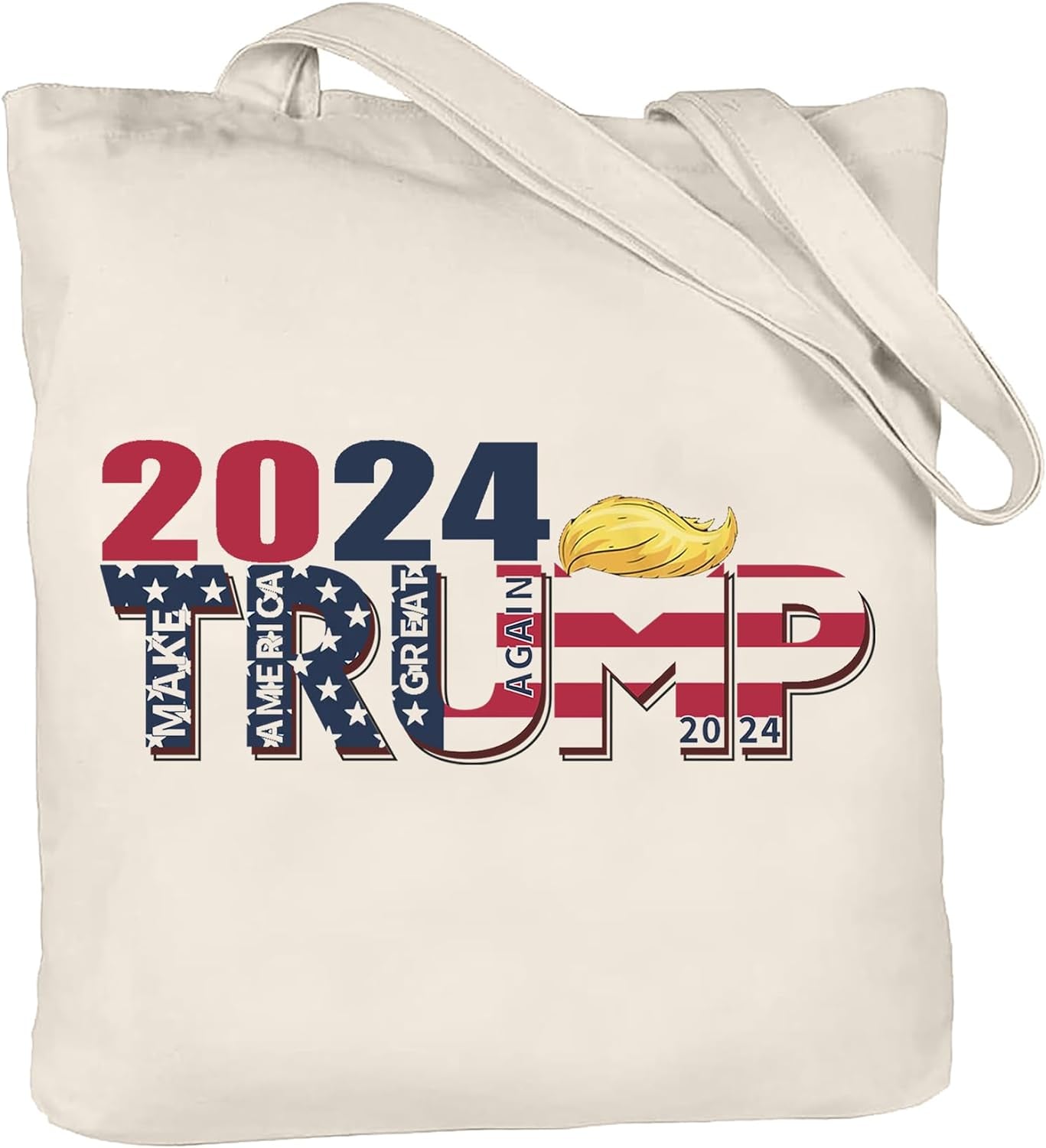 Trump 2024 Tote Bag with Zipper Inner Pocket, Gift For Trump Fans, Election 2024