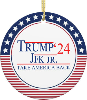 Trump-Jfk-Jr'24 Take America Back Christmas Ornaments, Election 2024