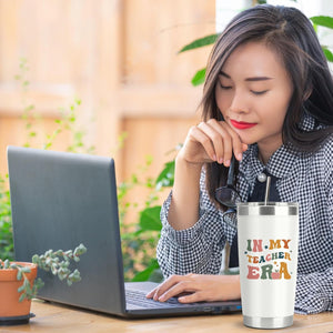 in My Teacher Era Cup Tumbler, Back To School Tumbler, Tumbler 20 Oz Gifts