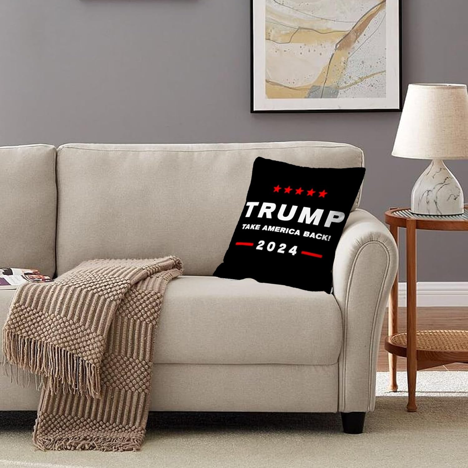 Take America Back Throw Pillow, Gift For Trump Supporters, Election 2024