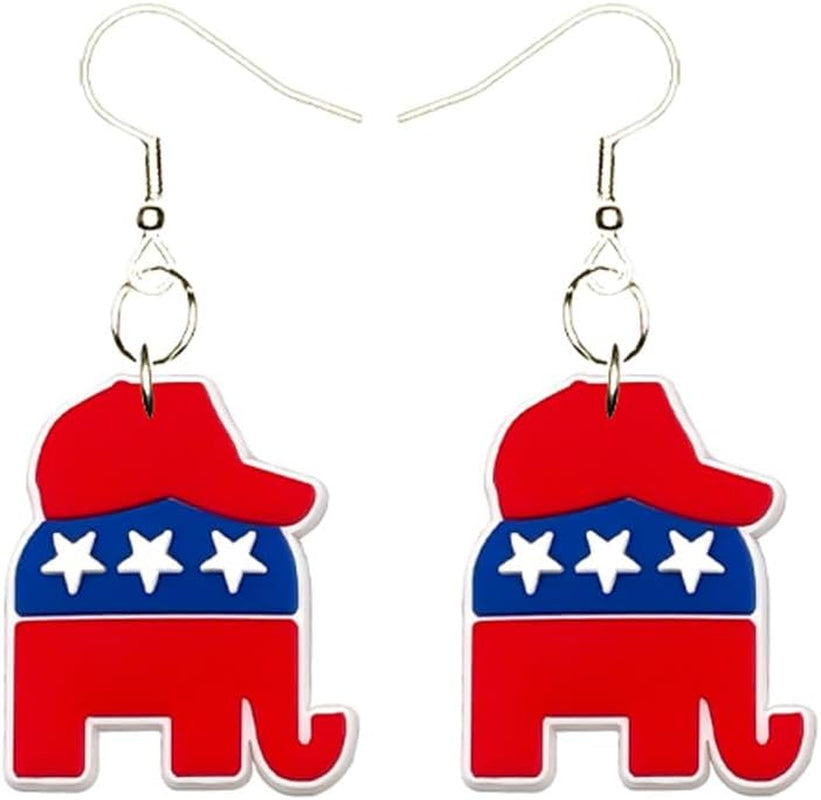 Republican Elephant Earrings, Election 2024