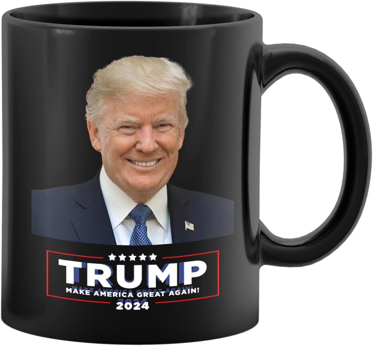 Make America Great Again Black Mug, Gift For Trump Fans, Election 2024