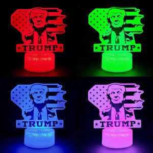 3D LED Night Light Trump 2024, Gift For Trump Fans, Election 2024