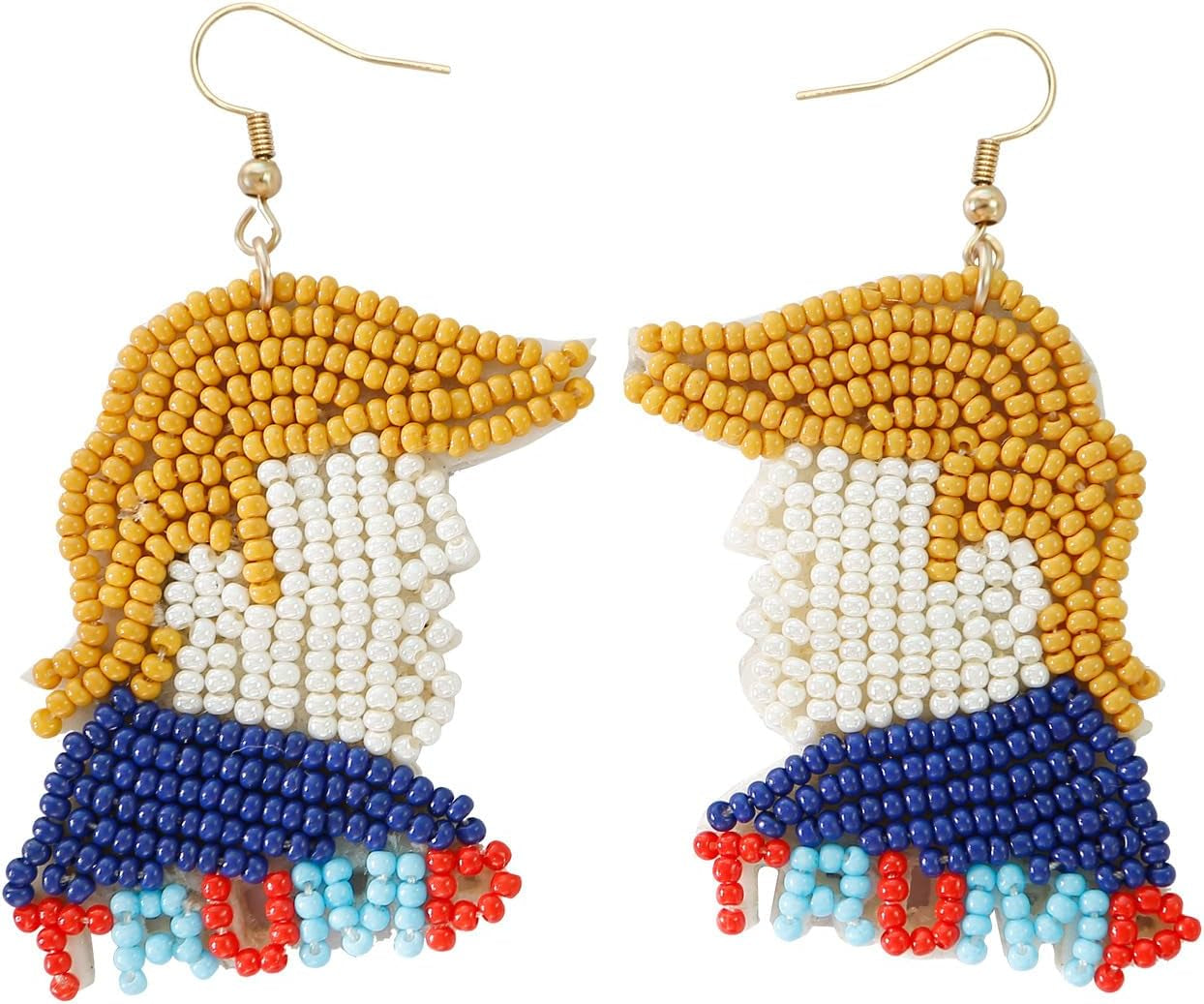 Elegant Bohemian Tassel Earrings Trump - Crafted with Seed Beads and Gold Plated Ear Hooks