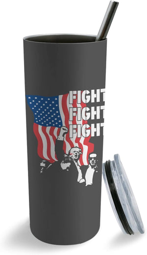 Fight Fight Fight Trump Skinny Tumbler, Trump Assassination, Election 2024