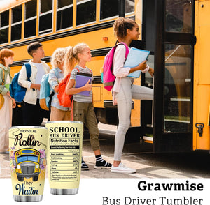 School Bus Driver  Tumbler, Bus Driver Appreciation Gifts, 20Oz Stainless Steel Tumbler School Bus