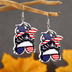 American Girl Flag Republican, Trump Earrings, Election 2024