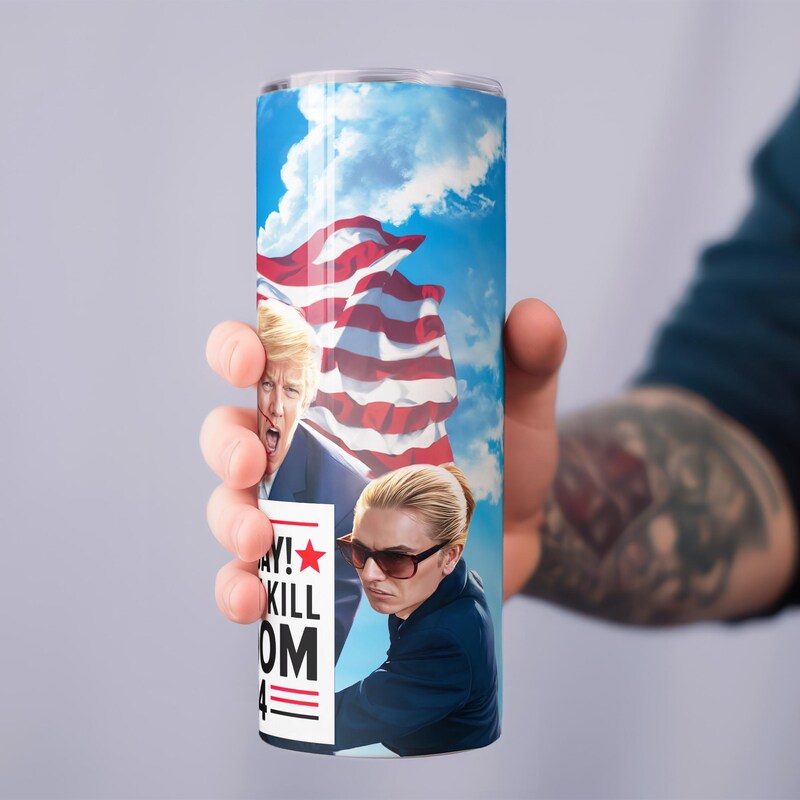 Not Today You Can't Kill Freedom, Trump Assassination Skinny Tumbler, Election 2024