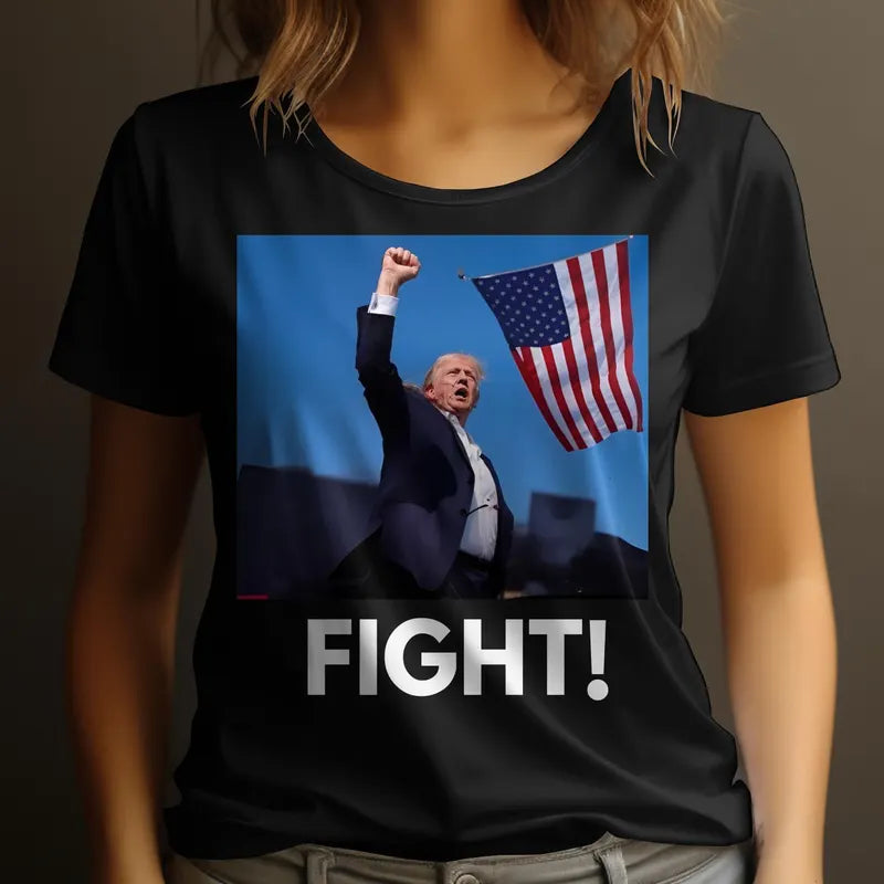 Trump Fight Dark Shirt, Trump Shooting, Trump Survivor, Election 2024 Shirt