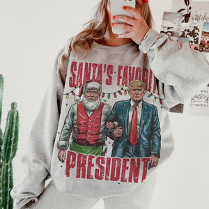 Trump Santa's Favorite President Shirt, Trump 2024, Gift For Trump Fans, Election 2024