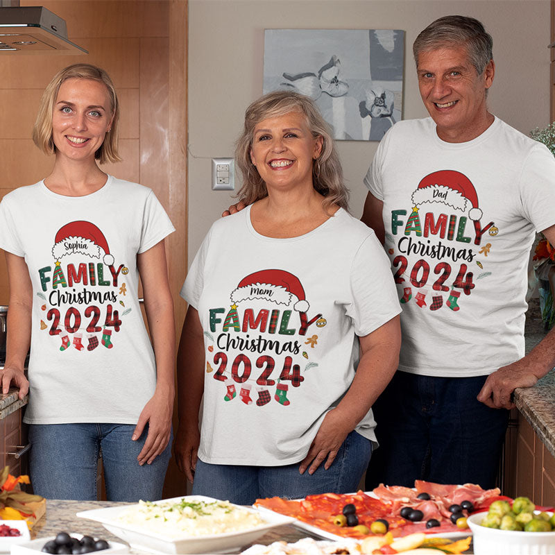 Family Christmas 2024, Family Shirt, Matching Family Santa Shirts, Christmas Gift Ideas