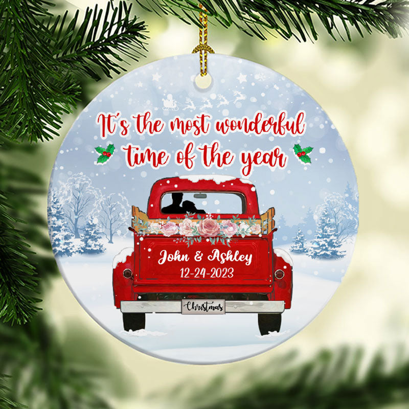 It's The Most Wonderful Time, Personalized Christmas Ornaments, Custom Holiday Decoration