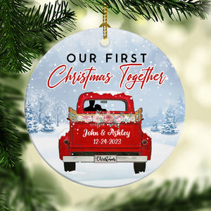 Our First Christmas Together, Personalized Christmas Ornaments, Custom Holiday Decoration