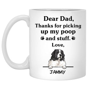 Thanks for picking up my poop and stuff, Funny Pyrenean Mastiff Personalized Coffee Mug, Custom Gifts for Dog Lovers