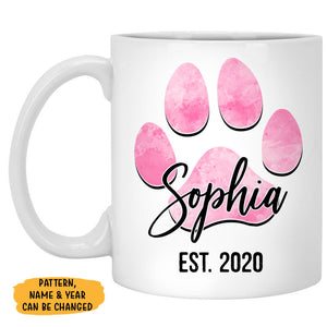 Perfect Paw, Funny Personalized Coffee Mug, Custom Gift for Dog Lovers