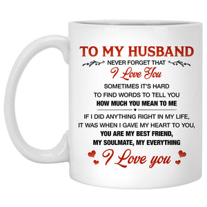 To my husband You are my everything, Camping, Customized mug, Anniversary gift, Personalized love gift for him