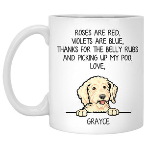 Roses are Red, Funny Goldendoodle Personalized Coffee Mug, Custom Gifts for Dog Lovers