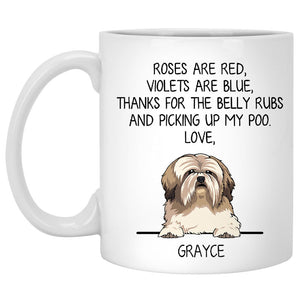 Roses are Red, Funny Lhasa Apso Personalized Coffee Mug, Custom Gifts for Dog Lovers