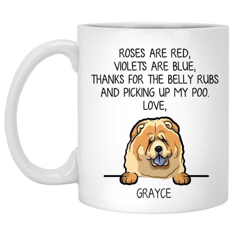 Roses are Red, Funny Chow Chow Personalized Coffee Mug, Custom Gifts for Dog Lovers