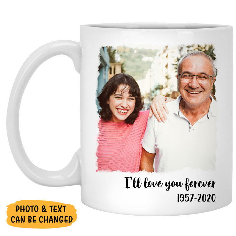 Square Frame Custom Photo, Custom Coffee Mugs, Father's Day gift, Anniversary gifts