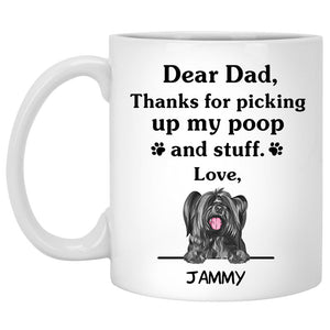 Thanks for picking up my poop and stuff, Funny Skye Terrier Personalized Coffee Mug, Custom Gifts for Dog Lovers