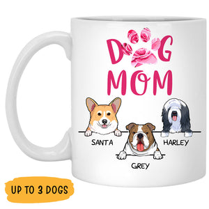 Dog Mom, Personalized Coffee Mug, Custom Gift for Dog Lovers