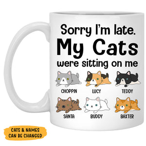 Late Cats, Custom Coffee Mug, Personalized Gifts for Cat Lovers