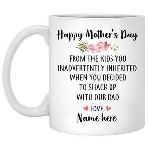 Happy Mother's Day From Inherited Kids Personalized Mug, Mother's Day gift, Custom Gift