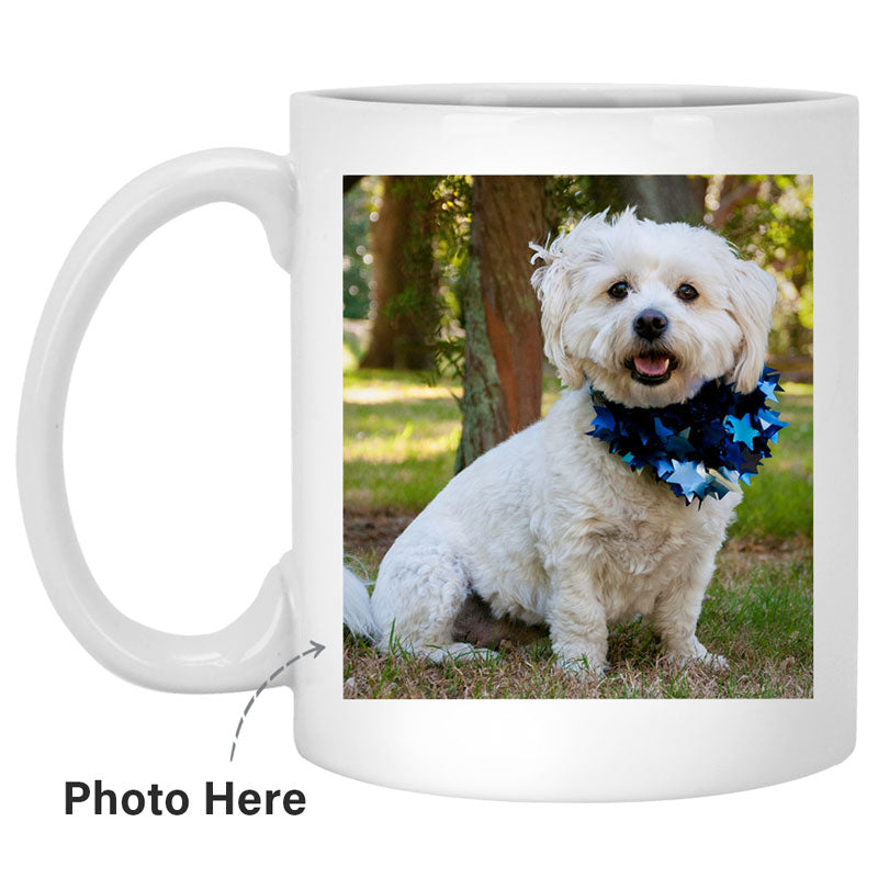 Thanks you for being my Daddy, Custom Photo Coffee Mug, Funny Gift for Dog and Cat Lovers