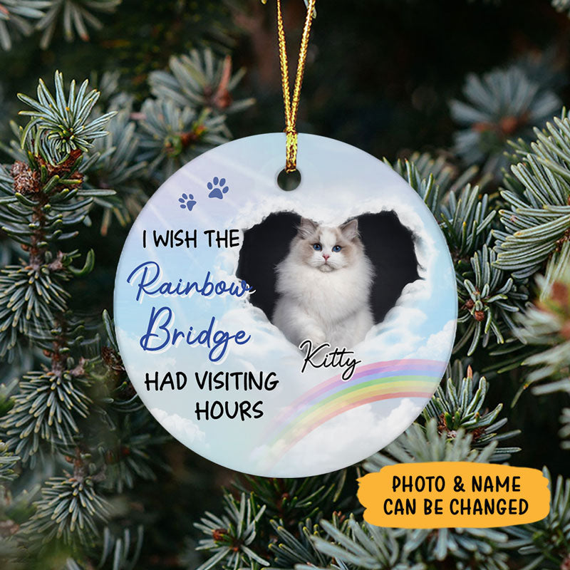 Rainbow Bridge, Personalized Christmas Ornaments, Custom Photo Memorial Gift