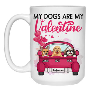 My Dog is My Valentine, Personalized Mug, Custom Gifts for Dog Lovers