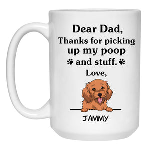 Thanks for picking up my poop and stuff, Funny Cockapoo Personalized Coffee Mug, Custom Gifts for Dog Lovers