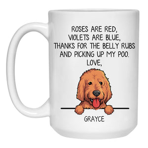 Roses are Red, Funny Labradoodle Personalized Coffee Mug, Custom Gifts for Dog Lovers