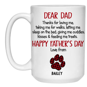 Thank For Loving Us, Custom Paw, Funny Personalized Mug, Custom Gift for Dog Lovers