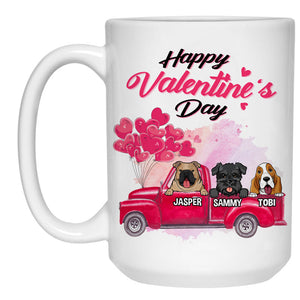 Happy Valentine, Personalized Mug, Custom Gifts for Dog Lovers