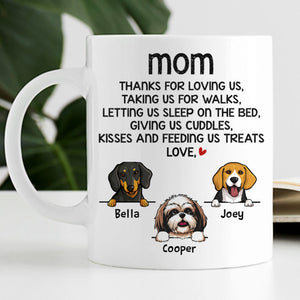 Thanks for loving me, Funny Personalized Coffee Mug, Custom Gifts for Dog Lovers