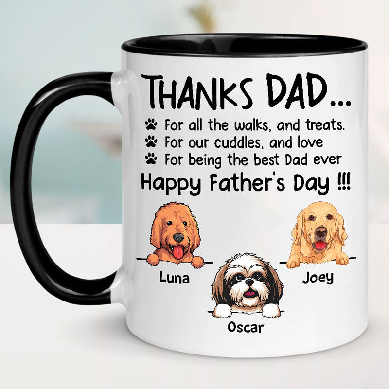 For All The Walks And Treats, Personalized Accent Mug, Gift For Dog Lovers